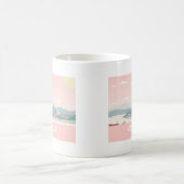 オスロノルウェーフィヨルドパステルトラベル コーヒーマグカップ (中央)