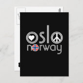 オスロノルウェーラブピースポストカード1 ポストカード (正面/裏面)