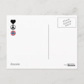 オスロノルウェーラブピースポストカード1 ポストカード (裏面)