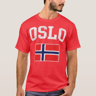 オスロノルウェー国旗 Tシャツ