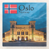 オスロノルウェー ガラスコースター (正面)