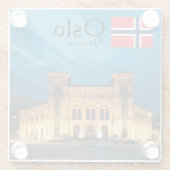 オスロノルウェー ガラスコースター (裏面)