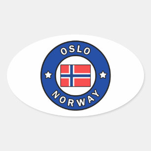 オスロノルウェー 楕円形シール