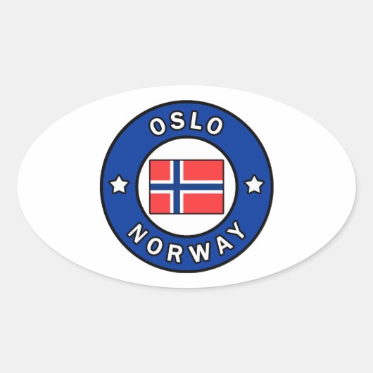 オスロノルウェー 楕円形シール (正面)