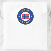 オスロノルウェー 楕円形シール (バッグ)