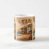 オスロビーチノルウェーヴィンテージお土産とギフト コーヒーマグカップ (中央)