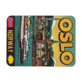 オスロフェリーノルウェー漫画お土産とギフト マグネット (横)