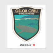 オスロブセブフィリピンホエールシャーク旅行ヴィンテージ シール (シート)