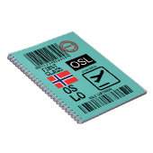 オスロ空港旅行ラベル ノートブック (右側)