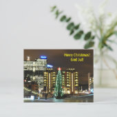 オスロ、ノルウェーのクリスマス シーズンポストカード (スタンド正面)
