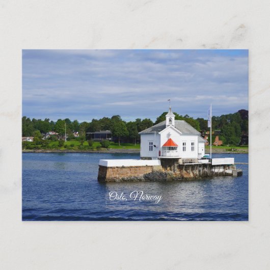 オスロ,ノルウェーのフィヨルド葉書 ポストカード (正面)