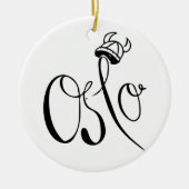 オスロ,ノルウェーバイキングヘルメット セラミックオーナメント (正面)