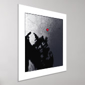 オスロ ノルウェー地図 クラシック＆モダン エレガントなギフト 箔ポスター (レイダウン)