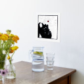 オスロ ノルウェー地図 クラシック＆モダン エレガントなギフト 箔ポスター (レイダウン (キッチン))