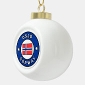オスロ ノルウェー セラミックボールオーナメント (右)