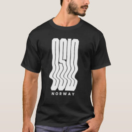 オスロ ノルウェー ノルディック ウェーブ ロゴ デザイン Tシャツ