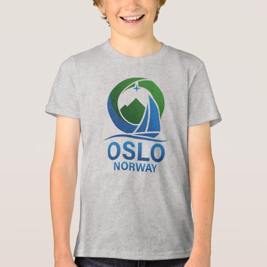 オスロ ノルウェー ヨーロッパ トライブレンドTシャツ (正面)