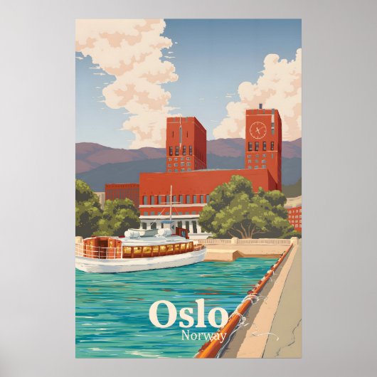 オスロ ノルウェー 旅行ポスター ポスター (正面)