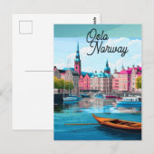 オスロ ノルウェー 旅行 はがき アート, オスロ はがき, なし (正面/裏面)