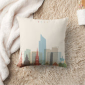 オスロ、ノルウェー|都市スカイライン クッション (ブランケット)