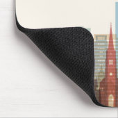 オスロ、ノルウェー|都市スカイライン マウスパッド (コーナー)