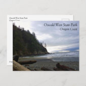 オスワルドウエスト州パーク，オレゴン州コースト ポストカード (正面/裏面)