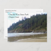 オスワルドウエスト州パーク，オレゴン州コースト ポストカード (正面/裏面)