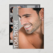 オス型演技CompカードヘッドショットCompテンプレート ポストカード (正面/裏面)