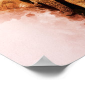 オス威厳のあるアフリカゾウ歩く水彩 ポスター (角)