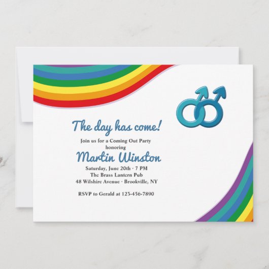 オス来·アウト·オブ·ザ·クローゼット招待状 招待状 (正面)