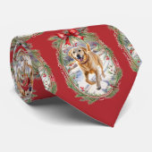 オス犬のクリスマスフォトカスタムネイルタイ ネクタイ (ロール)