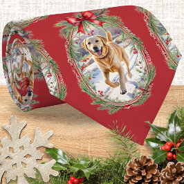 オス犬のクリスマスフォトカスタムネイルタイ ネクタイ