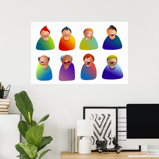 オス絵文字 ポスター (ホームオフィス)