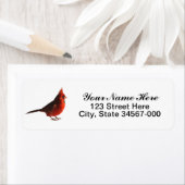 オス赤（鳥）ショウジョウコウカンチョウ ラベル (インサイチュ)