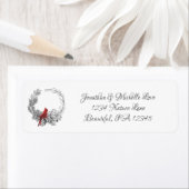 オス（鳥）ショウジョウコウカンチョウレッドバードおよびリースアドレス ラベル (インサイチュ)