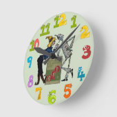 オズの丸時計のウィザード ラウンド壁時計 (傾斜)