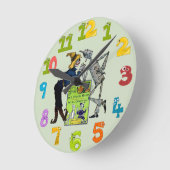 オズの丸時計のウィザード ラウンド壁時計 (傾斜)