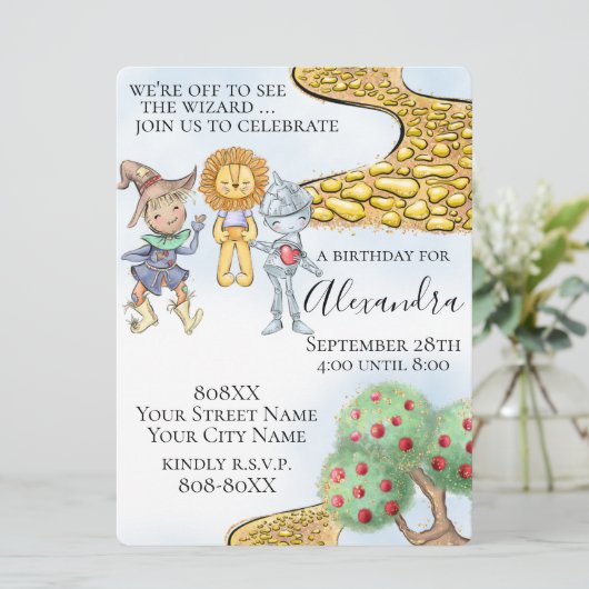 オズの魔図解入りの、写真付きの法使い 招待状 (スタンド正面)