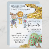 オズの魔図解入りの、写真付きの法使い 招待状 (正面/裏面)