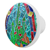 オズの魔法使いからのStainglassのエメラルドの城 セラミックノブ (右)