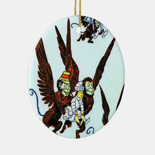 オズの魔法使いによっては飛んでいるな猿のオーナメントが飛びました セラミックオーナメント (右)