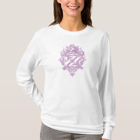 オズの魔法使いのモノグラムとメインキャラクター Tシャツ (正面)