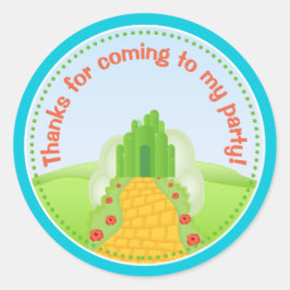 オズの魔法使いの誕生会の好意のステッカー ラウンドシール