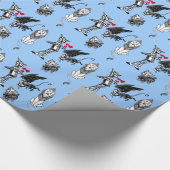 オズの魔法使いの錫の人のライオンの飛んでいるな猿トト ラッピングペーパー (角)