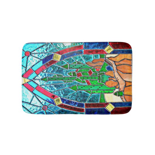 オズの魔法使いエメラルドのStainglassの城 バスマット (正面)