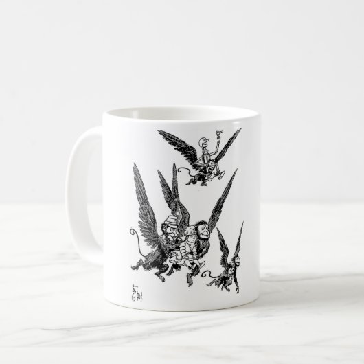 オズの魔法使い空飛ぶ猿 コーヒーマグカップ (正面左)
