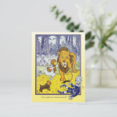 オズの魔法使い:ドロシーが臆病ライオンに出会う ポストカード (スタンド正面)