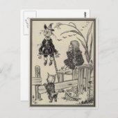 オズの魔法使い ドロシーとカカシ ポストカード (正面/裏面)