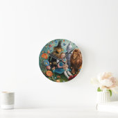 オズの魔法使い – ドロシー、ティンマン、かかし&ライオン ラウンド壁時計 (ホーム)