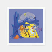 オズの魔法使い™ |ハロウィン幽霊のよく出るフォレスト スタンダードカクテルナプキン (正面)